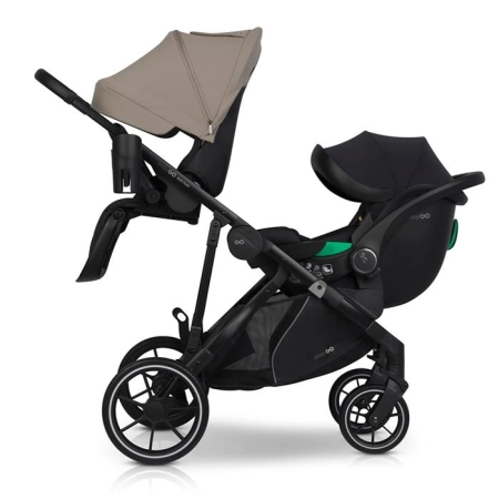 EasyGo DuoFlex Savana Beige 2+2 wózek bliźniaczy wielofunkcyjny